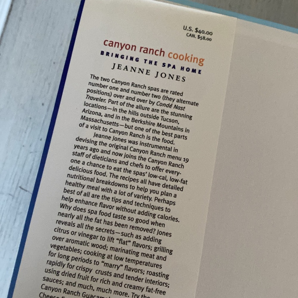 Canyon Ranch Spa Cookbook - First Edition Hardcover - Picture 2 of 11
